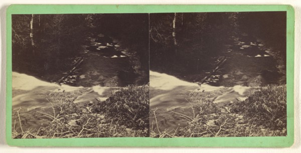 Brink of Lower Falls on Saturly Brook. Moravia, N.Y; T.T. Tuthill, American, active Moravia, New York 1870s, 1870s; Albumen