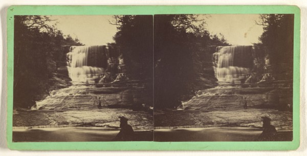 Lower Falls on Saturly Brook. Moravia, N.Y; T.T. Tuthill, American, active Moravia, New York 1870s, 1870s; Albumen silver print
