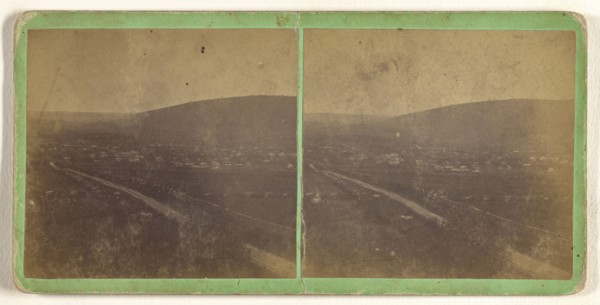 View of Moravia N.Y., from Oak Hill looking South; T.T. Tuthill, American, active Moravia, New York 1870s, 1870s; Albumen