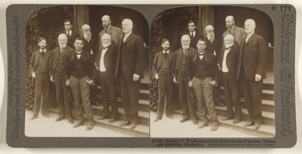 Booker T. Washington and distinguished guests, Tuskegee Institute, Alabama; Underwood & Underwood, American, 1881 - 1940s
