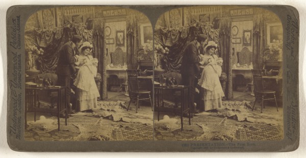 Presentation - The First Born; Underwood & Underwood, American, 1881 - 1940s, 1901; Albumen silver print