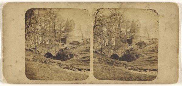 Castle of Mains, near Dundee; James Valentine, Scottish, 1815 - 1879, 1870s; Albumen silver print