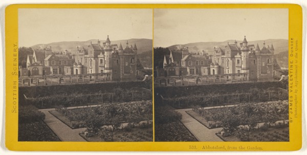 Abbotsford, from the Garden; James Valentine, Scottish, 1815 - 1879, 1870s; Albumen silver print