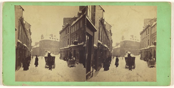 Quebec. Carting snow, after a snow storm; L.P. Vallée, Canadian, 1837 - 1905, active Quebéc, Canada, 1865 - 1875; Albumen