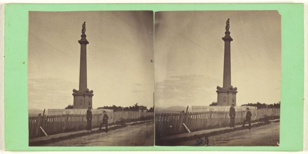 Quebec. Monument to the French on St. Foy's Road; L.P. Vallée, Canadian, 1837 - 1905, active Quebéc, Canada, 1865 - 1873