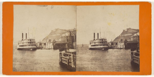 Citadel, Montreal Boat; L.P. Vallée, Canadian, 1837 - 1905, active Quebéc, Canada, 1865 - 1873; Albumen silver print