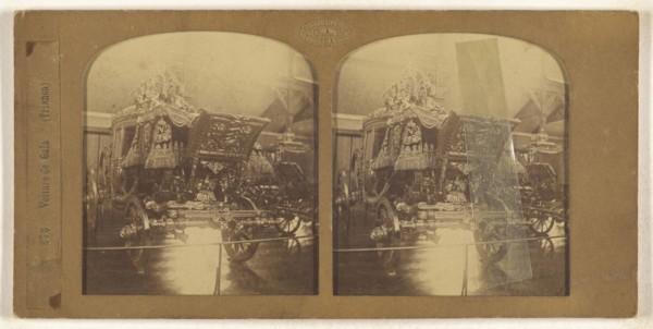 Voiture de Gala, Trianon, F. Grau, G.A.F., French, active 1850s - 1860s, 1855 - 1865; Hand-colored Albumen silver print