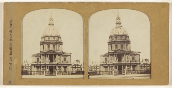 Hotel des Invalides, vues de Paris, F. Grau, G.A.F., French, active 1850s - 1860s, 1855 - 1865; Hand-colored Albumen silver