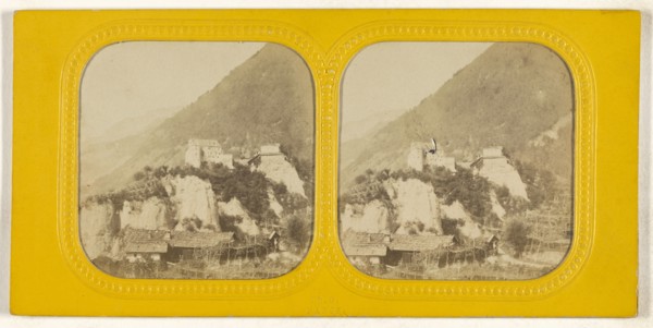 View in Switzerland; Charles Gaudin, Ch. G., French, active 1860s, 1860s; Hand-colored Albumen silver print