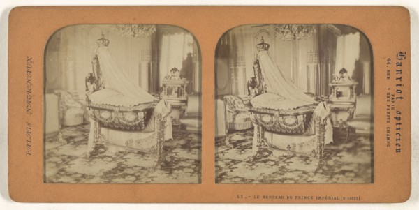 Le Berceau du Prince Imperial, St. Cloud, A. Hanriot, French, active 1880s, 1860s; Hand-colored Albumen silver print