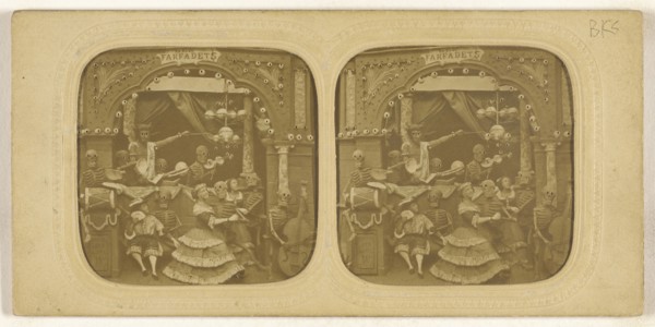 Les Farfadets; Attributed to Adolphe Block, French, 1829 - about 1900, 1860s; Hand-colored Albumen silver print