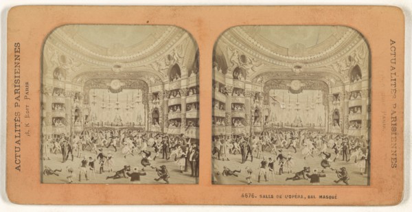 Salle de l'Opera, Bal Masque; Adolphe Block, French, 1829 - about 1900, 1860s; Hand-colored Albumen silver print
