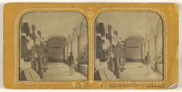 Les Antiquities Cloistre le Hautecoulee Savon; Adolphe Block, French, 1829 - about 1900, about 1865; Hand-colored Albumen