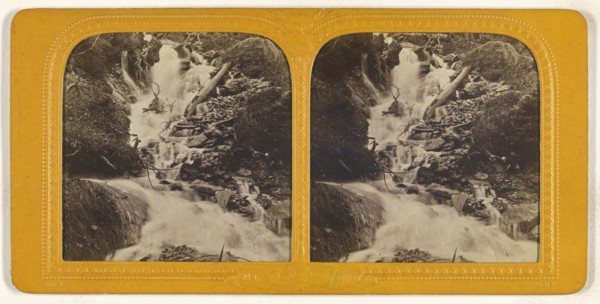 Ravines du Weissembach Roselau, Suisse, Switzerland; Adolphe Block, French, 1829 - about 1900, about 1865; Hand-colored Albumen