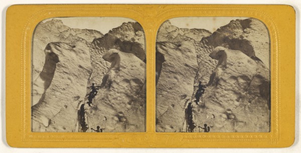 Ascension au Mont Blanc, Chamonix; Adolphe Block, French, 1829 - about 1900, 1865; Hand-colored Albumen silver print