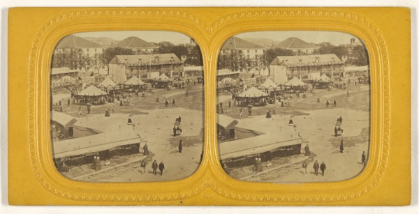 Vue Instantanee de Paris. Foire au pain d'epices. Place du Trone; E. Lamy, French, active 1860s - 1870s, 1860s; Hand-colored