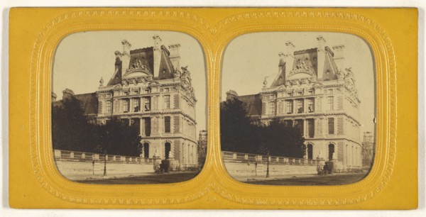 Pavillon de Flore, Tuileries; E. Lamy, French, active 1860s - 1870s, 1860s; Hand-colored Albumen silver print