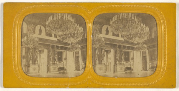 Salle de marechaux, Tuileries; E. Lamy, French, active 1860s - 1870s, 1860s; Hand-colored Albumen silver print