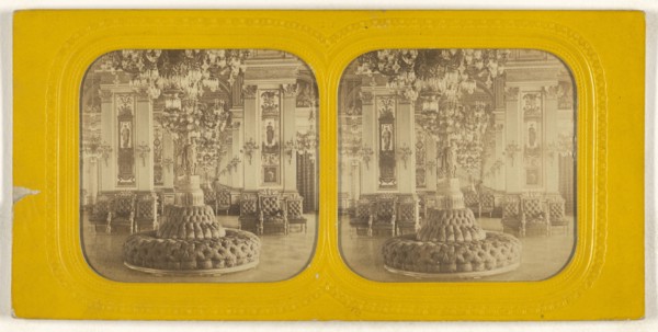 Pouf Hotel de Ville; J. Lévy, French, active Paris, France 1850s - 1880s, 1855 - 1865; Hand-colored Albumen silver print