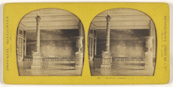Salle de Marengo, Palais de Versailles, E. Lamy, French, active 1860s - 1870s, 1855 - 1865; Hand-colored Albumen silver print