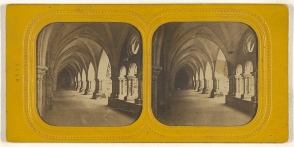 Cloitre de Luxeuil; LeBas, French, active 1850s - 1860s, 1855 - 1865; Hand-colored Albumen silver print