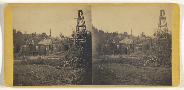 Champion Well, Pioneer Run; Wager, American, active Pennsylvania 1860s, about 1865; Albumen silver print