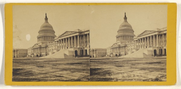 Capitol of U.S; George D. Wakely, American, active 1856 - 1880, 1866; Albumen silver print