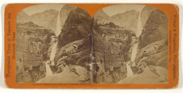 Yosemite Falls, height 2,634 feet, Yosemite Valley, Cal; Walker & Fagersteen; about 1875; Albumen silver print