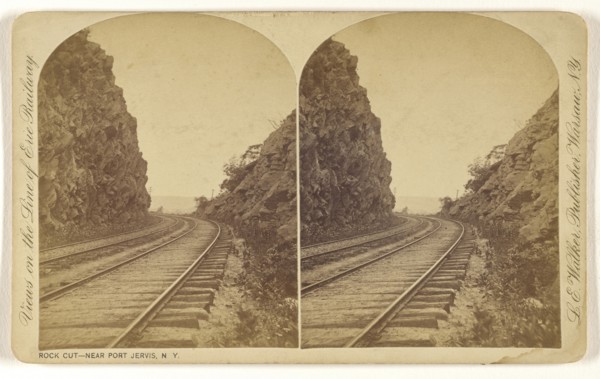 Rock Cut - Near Port Jervis, N.Y; L. E. Walker, American, 1826 - 1916, active Warsaw, New York, about 1870; Albumen silver