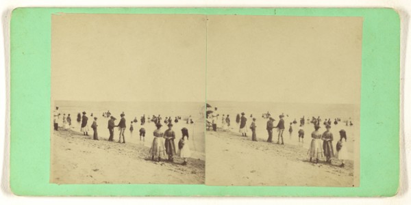 Beach scene, Martha's Vineyard?; Joseph W. Warren, American, active 1870s, 1870s; Albumen silver print
