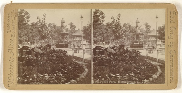 Public Park, Hornellsville, N.Y; Webster & Albee; 1880s; Gelatin silver print