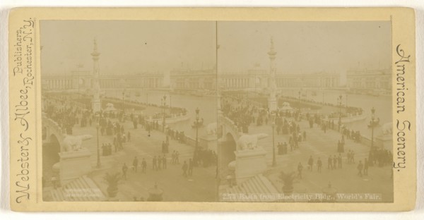 Basin from Electricity Bldg., World's Fair; Webster & Albee; 1893; Gelatin silver print