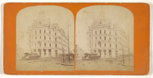 New Post Office. New York; Attributed to Peter F. Weil, American, active New York, New York 1860s - 1870s, about 1865; Albumen