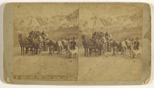 Off for  San Juan, or Bust.; Charles Weitfle, American, 1836 - after 1884, about 1880; Albumen silver print