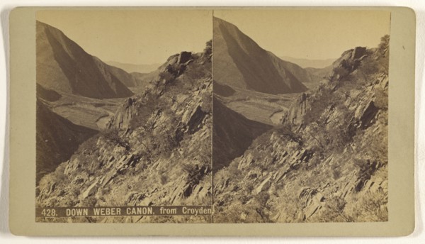 Down Weber Canon, from Croyden; Charles Weitfle, American, 1836 - after 1884, about 1880; Albumen silver print