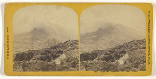 View from Mt. Washington; Franklin G. Weller, American, 1833 - 1877, about 1870; Albumen silver print