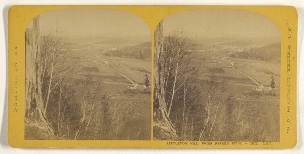 Littleton Vill. from Parker Mt'n; Franklin G. Weller, American, 1833 - 1877, about 1870; Albumen silver print