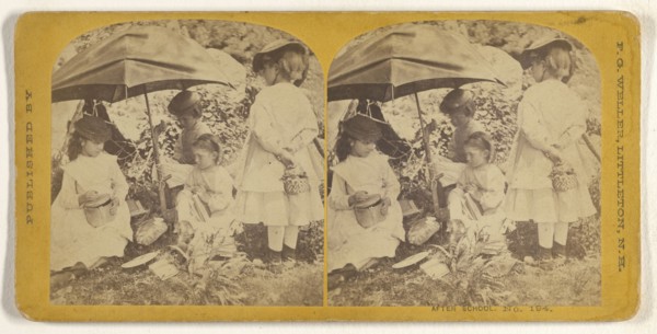 After School; Franklin G. Weller, American, 1833 - 1877, about 1875; Albumen silver print