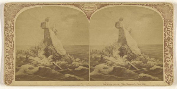 Rock of Ages, The Rescue., Franklin G. Weller, American, 1833 - 1877, 1876; Albumen silver print