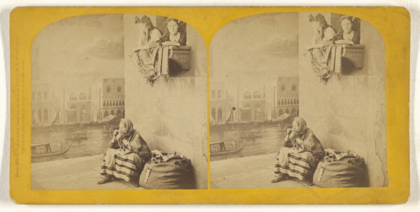 A Venetian Scene; Franklin G. Weller, American, 1833 - 1877, 1872; Albumen silver print