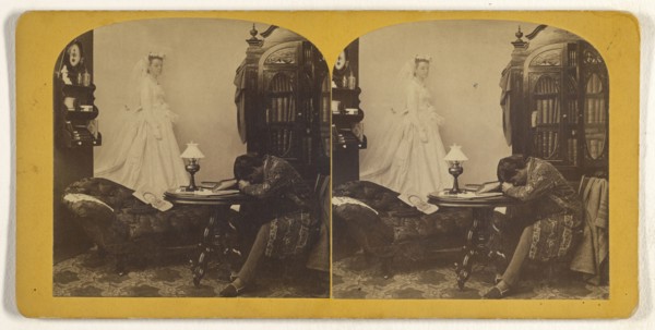 Reveries of a Bachelor; Franklin G. Weller, American, 1833 - 1877, about 1875; Albumen silver print