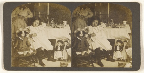 M.E. Wendt and her dolls Dec 1903; Julius M. Wendt, American, active 1900s - 1910s, December 1903; Gelatin silver print