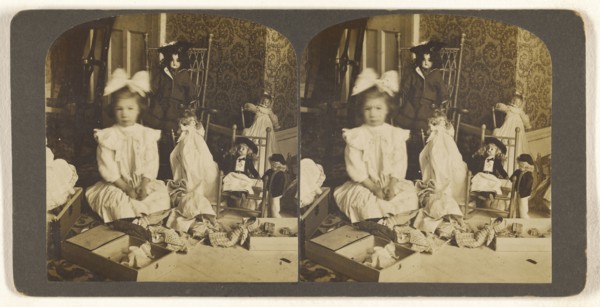 M.E. Wendt and her toys. Dec. 1903. 396 Clinton Ave. Albany, N.Y; Julius M. Wendt, American, active 1900s - 1910s, December