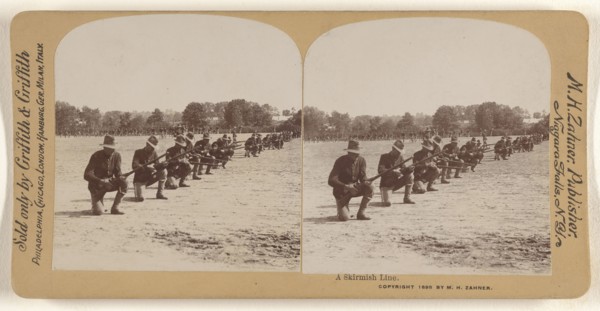 A Skirmish Line; M.H. Zahner, American, active 1880s - 1890s, 1898; Gelatin silver print
