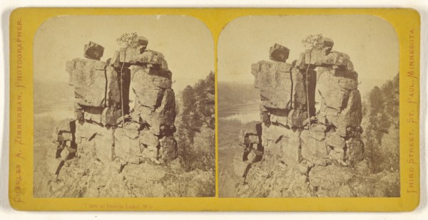 View at Devils Lake, Wis; Charles A. Zimmerman, American, born France, 1844 - 1909, 1870 - 1880; Albumen silver print