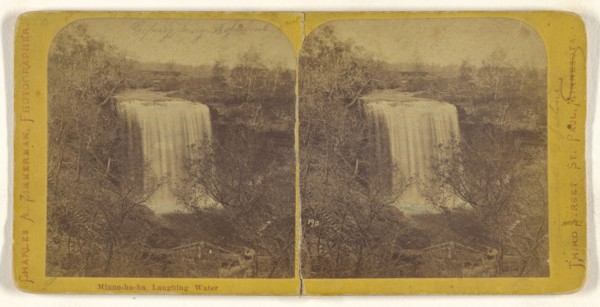 Minne-ha-ha, Laughing Water; Charles A. Zimmerman, American, born France, 1844 - 1909, about 1870; Albumen silver print