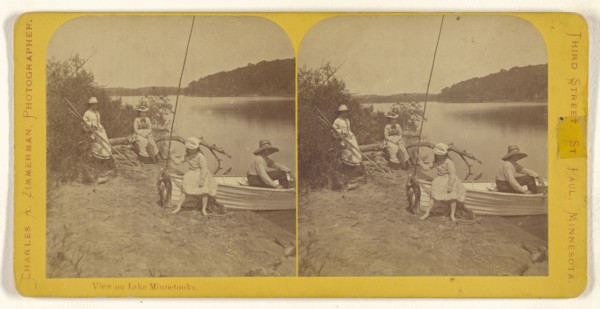 View on Lake Minnetonka; Charles A. Zimmerman, American, born France, 1844 - 1909, about 1870; Albumen silver print