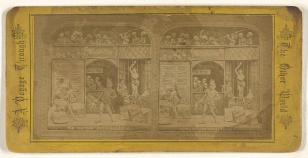 Satan Journaliste; French; about 1860; Albumen silver print