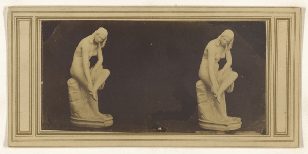 sculpture of a female nude; about 1865; Albumen silver print