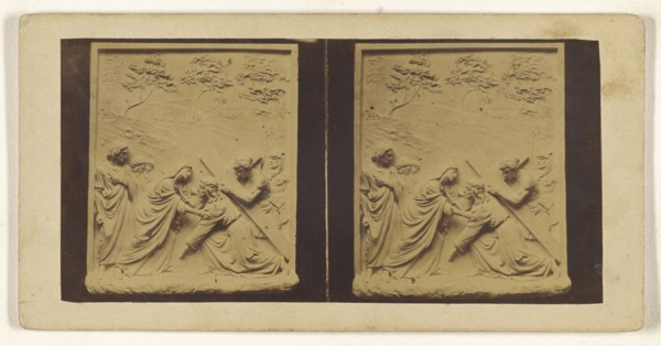 2 eme Station. Jesus contre sa tres Sante mere; French; about 1860; Albumen silver print